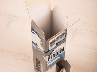 Gift packaging with a window
