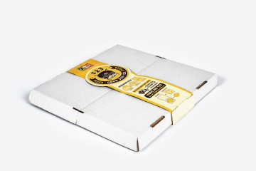 Pizza box with cardboard wrapper