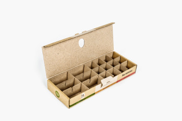 Slotted packaging for quail eggs