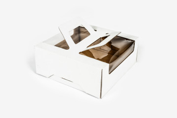 Коробка для торта с пластиковым окном